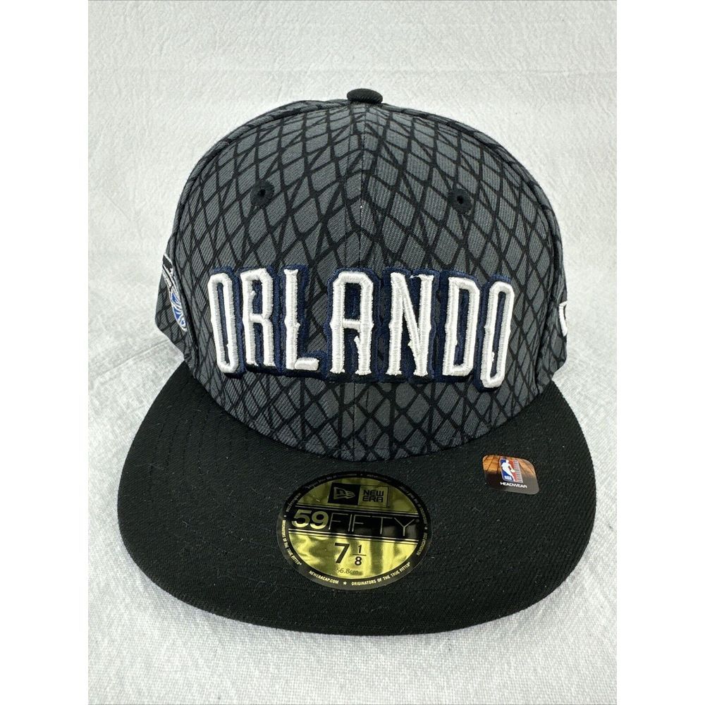 NEW ERA 59FIFTY 5950 FITTED‎ HAT ORLANDO MAGIC CAP SIZE 7-1/8 SIDE PATCH